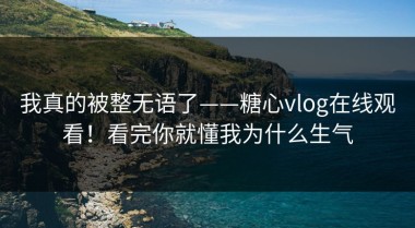我真的被整无语了——糖心vlog在线观看！看完你就懂我为什么生气