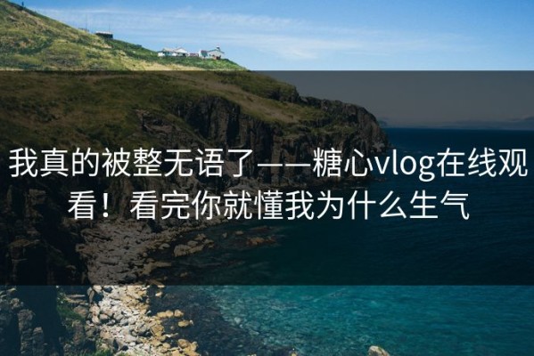 我真的被整无语了——糖心vlog在线观看！看完你就懂我为什么生气